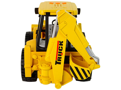 Excavator tractor with friction drive, sound yellow