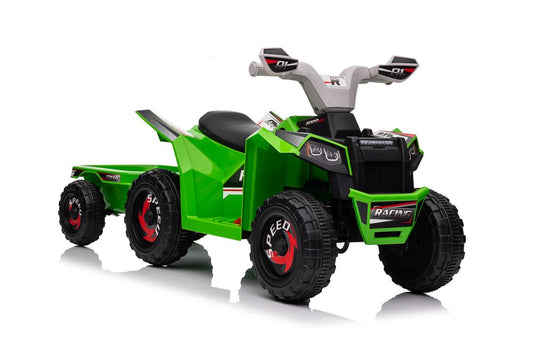 XMX630T green battery quad with trailer