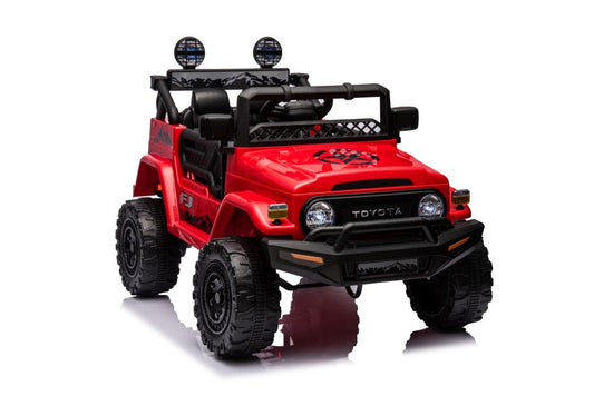 Elektro Kinderauto Toyota Jeep FJ Rot 4x4 EVA Reifen Musik