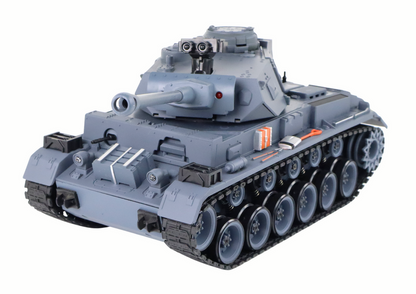 Ferngesteuertes Spielzeug Panzer 1:18 Kanone Rauchschild Grau