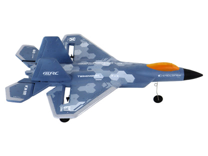 Ferngesteuertes Flugzeug R/C 4D-G7 Beleuchtung Groß Blau