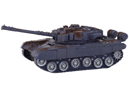 Ferngesteuerter R/C-Panzer Marineblau 1:18 mit Lichtern und Ton 27 MHz