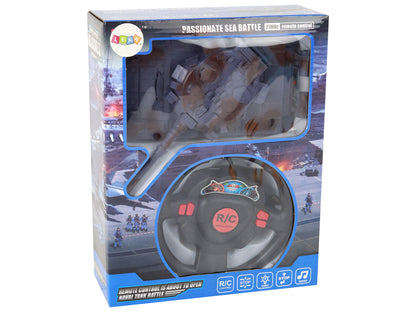 Ferngesteuerter R/C-Panzer Marineblau 1:18 mit Lichtern und Ton 27 MHz