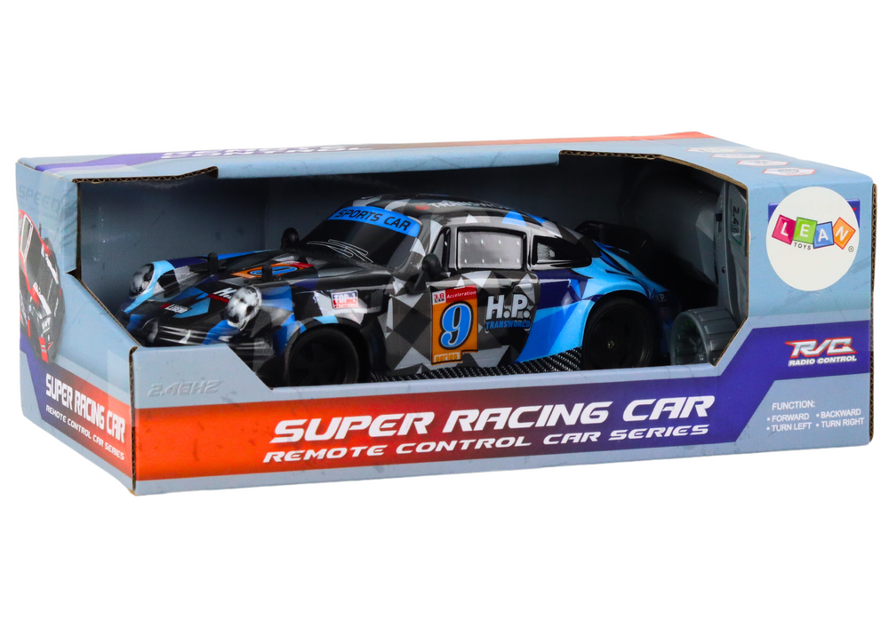 Ferngesteuertes Spielzeugauto 1:18 Gummiräder Drift Blau