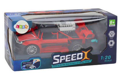 Ferngesteuertes Spielzeugauto 1:20 Mit Raucheffektlichtern Rot