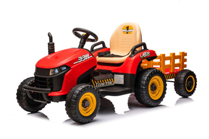Elektro Kindertraktor BBH-030 Rot mit Anhänger 24V