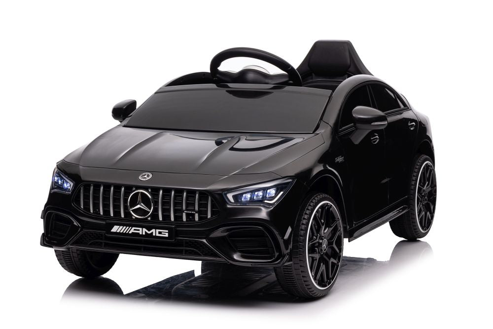 Elektro Kinderauto Mercedes CLA 45s AMG Schwarz Lackiert 4x4
