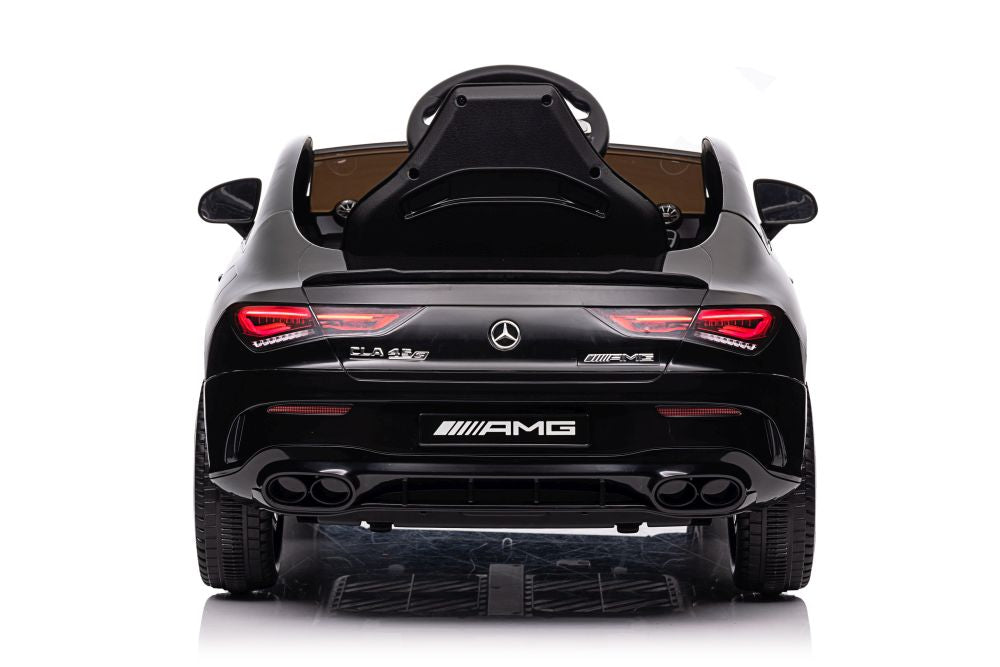 Elektro Kinderauto Mercedes CLA 45s AMG Schwarz Lackiert 4x4