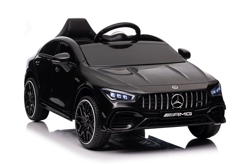 Elektro Kinderauto Mercedes CLA 45s AMG Schwarz Lackiert 4x4