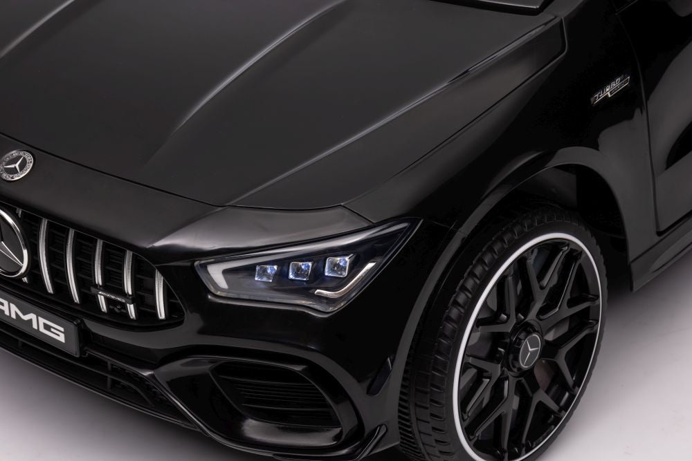 Elektro Kinderauto Mercedes CLA 45s AMG Schwarz Lackiert 4x4