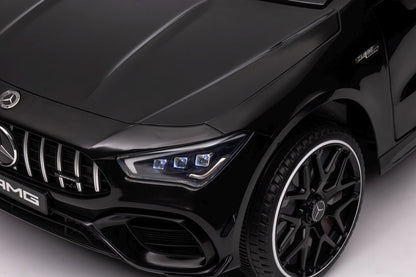 Elektro Kinderauto Mercedes CLA 45s AMG Schwarz Lackiert 4x4