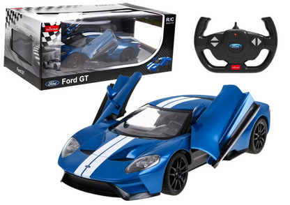 Ferngesteuertes Ford GT RC-Automodell 1:14 mit öffnenden Türen blau