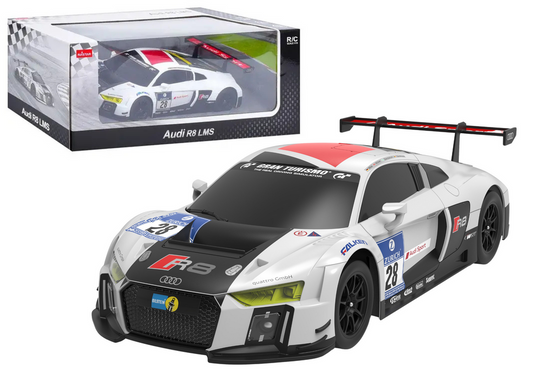 Ferngesteuerter Sportwagen Audi R8 LMS 1:24 Weiß und Schwarz