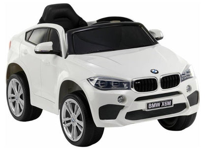 Elektro Kinderfahrzeug BMW X6 Ledersitz 2.4G Weiß Öffnende Türen EVA-Reifen Auto