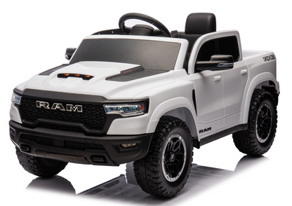 Elektro Kinderauto Dodge Ram Weiß 12V 4x45W für Kinder von 3 bis 8 Jahren