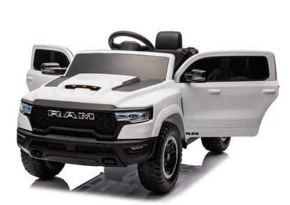 Elektro Kinderauto Dodge Ram Weiß 12V 4x45W für Kinder von 3 bis 8 Jahren
