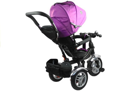Dreirad PRO500 Violett Sonnendach Gummiräder