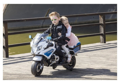 Elektro Kindermotorrad BMW Polizei Weiß 24V