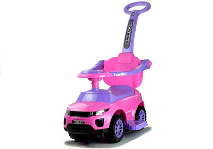 Rutschauto mit Schiebestange 614W Rosa Sport Car Auto