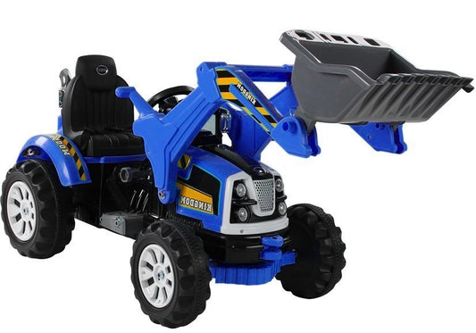 Elektro Traktor Mit Schaufelbagger Blau Für Kinder Ab 3 Jahren