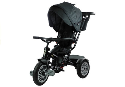 Tricycle PRO800 Black Handlebar Sunshade Basket Children's Tricycle