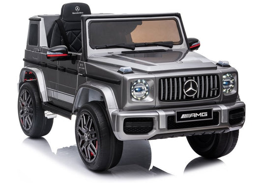 Elektro Kinderfahrzeug Mercedes G63 AMG Silbern 12V