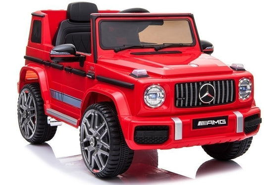 Kinderfahrzeug Mercedes G63 AMG Rot Ledersitz EVA Reifen Kinderauto Fahrzeug