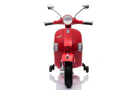 Motorroller Motorrad Vespa Rot Mit Ledersitz Und EVA-Reifen 2x45W LED Frontscheinwerfer