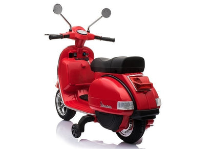 Motorroller Motorrad Vespa Rot Mit Ledersitz Und EVA-Reifen 2x45W LED Frontscheinwerfer
