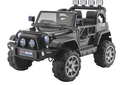 Elektro Kinderfahrzeug Jeep HP012 Schwarz Mit EVA-Reifen Und Ledersitz
