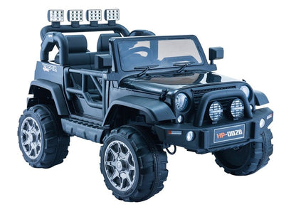 Elektro Kinderfahrzeug Jeep HP012 Schwarz Mit EVA-Reifen Und Ledersitz