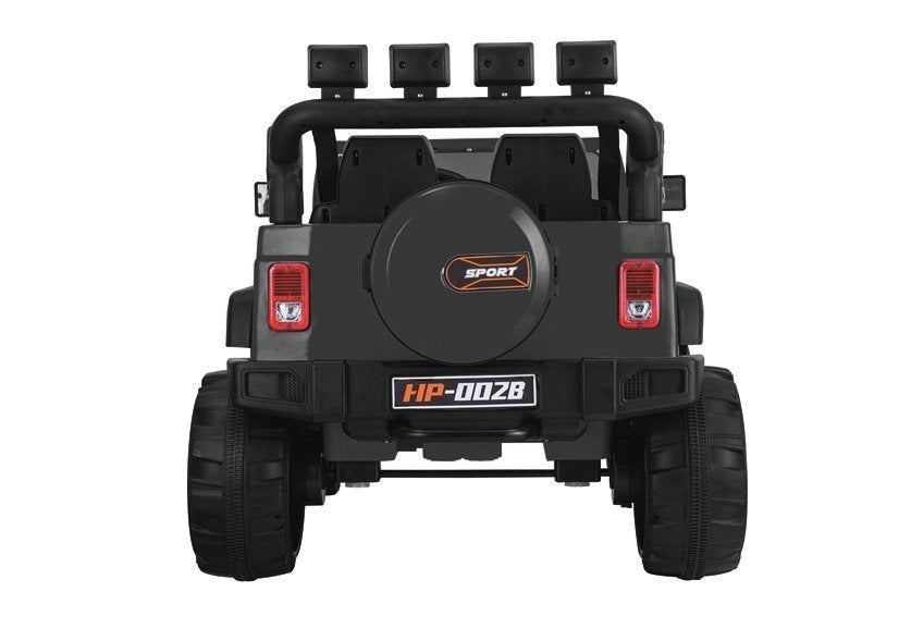 Elektro Kinderfahrzeug Jeep HP012 Schwarz Mit EVA-Reifen Und Ledersitz