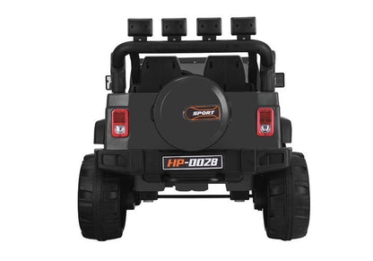 Elektro Kinderfahrzeug Jeep HP012 Schwarz Mit EVA-Reifen Und Ledersitz