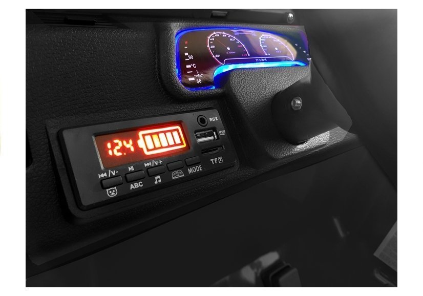 Elektro Kinderfahrzeug Jeep HP012 Schwarz Mit EVA-Reifen Und Ledersitz