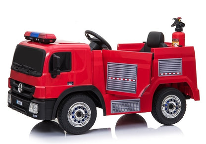 Elektro Kinderfahrzeug Feuerwehrauto Rot mit EVA-Reifen und LED Frontscheinwerfer