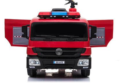 Elektro Kinderfahrzeug Feuerwehrauto Rot mit EVA-Reifen und LED Frontscheinwerfer
