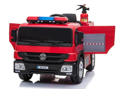 Elektro Kinderfahrzeug Feuerwehrauto Rot mit EVA-Reifen und LED Frontscheinwerfer