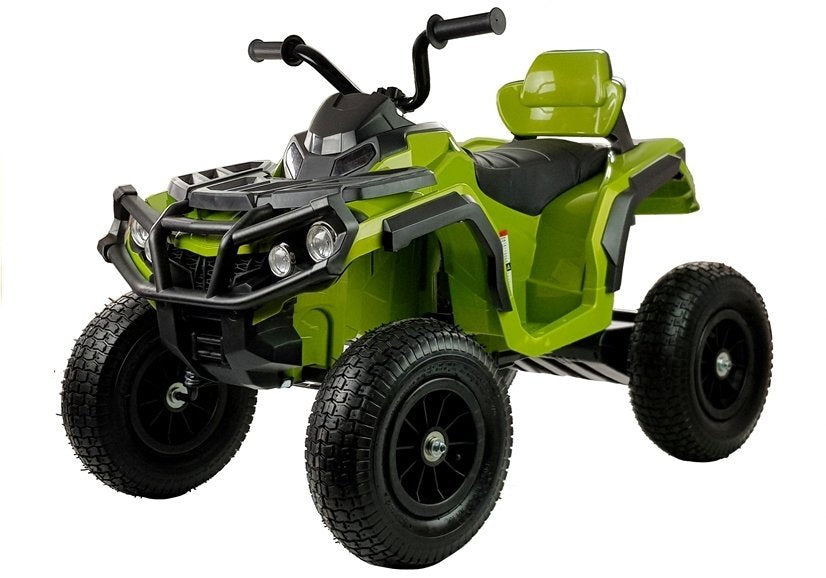 Elektro Kinderquad Grün Ledersitz 2x45W 3 Geschw Fahrzeug