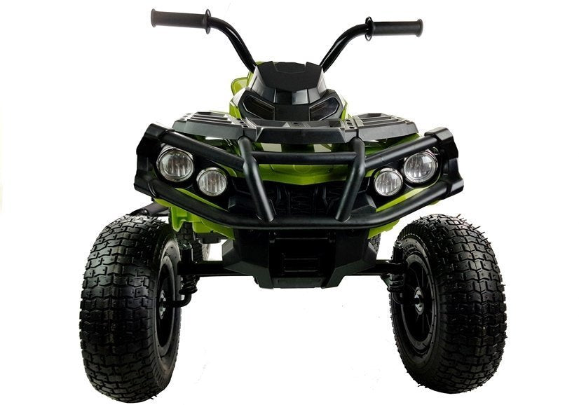 Elektro Kinderquad Grün Ledersitz 2x45W 3 Geschw Fahrzeug