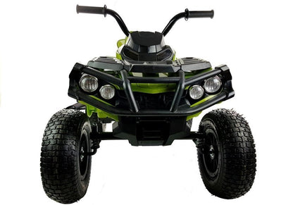 Elektro Kinderquad Grün Ledersitz 2x45W 3 Geschw Fahrzeug
