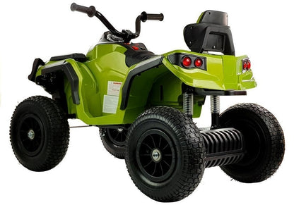 Elektro Kinderquad Grün Ledersitz 2x45W 3 Geschw Fahrzeug