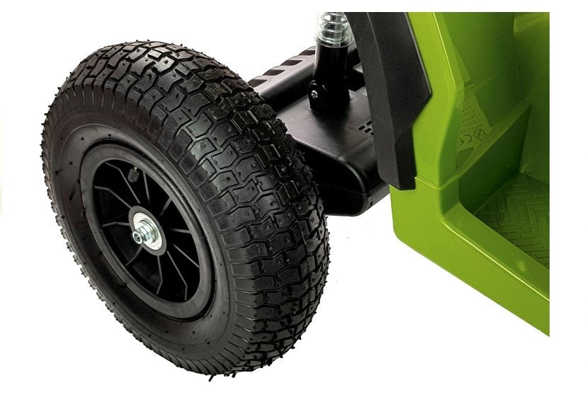 Elektro Kinderquad Grün Ledersitz 2x45W 3 Geschw Fahrzeug