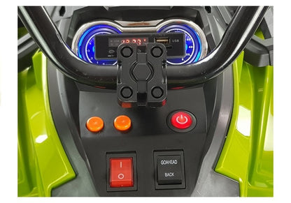Elektro Kinderquad Grün Ledersitz 2x45W 3 Geschw Fahrzeug