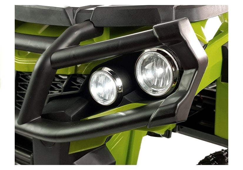 Elektro Kinderquad Grün Ledersitz 2x45W 3 Geschw Fahrzeug