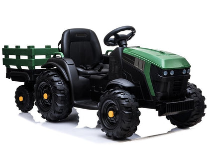 Elektro Kindertraktor Mit Anhänger BDM0925 Militärgrün
