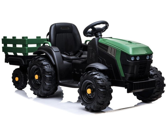 Elektro Kindertraktor Mit Anhänger BDM0925 Militärgrün