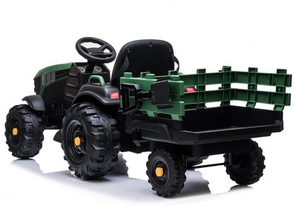 Elektro Kindertraktor Mit Anhänger BDM0925 Militärgrün