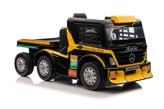 Elektro Kinderauto LKW Mercedes XMX622B Auflieger Gelb LCD