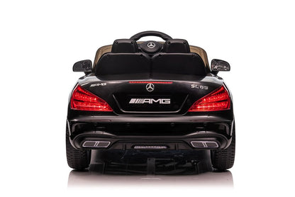 Elektro Kinderauto Mercedes SL65 S Schwarz Lackiert Mit LCD
