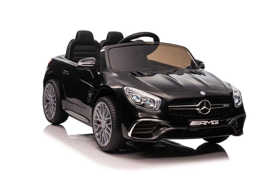 Elektro Kinderauto Mercedes SL65 S Schwarz Lackiert Mit LCD